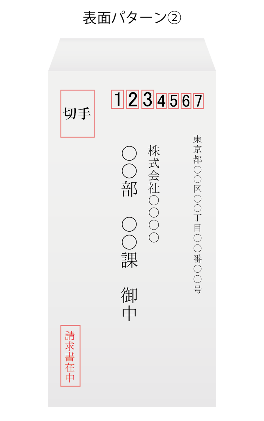 請求書の封筒ー部署宛